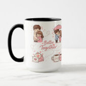 Beker 'Samen is beter' – Perfect romantisch cadeau Mok (Links)