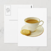 Beker thee met koekjes briefkaart (Voorkant / Achterkant)