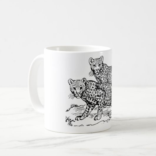 Beker Twin tiger Koffiemok (Voorkant links)