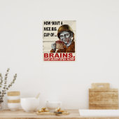 Beker van breinen poster (Keuken)