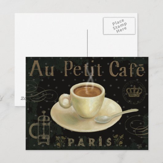 Beker van Cappuccino Briefkaart (Voorkant / Achterkant)