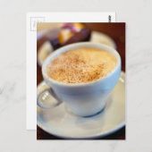 Beker van cappuccino briefkaart (Voorkant / Achterkant)