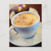Beker van cappuccino briefkaart (Voorkant)