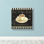 Beker van Cappuccino Canvas Afdruk (Insitu (Houten vloer))