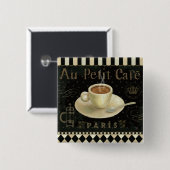 Beker van Cappuccino Vierkante Button 5,1 Cm (Voorkant /achterkant)