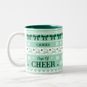 Beker van Cheer Feestelijke Girly Christmas Sweate Tweekleurige Koffiemok