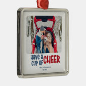 Beker van Cheer Foto Kerstmis Ornament (Rechts)