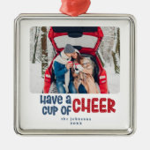 Beker van Cheer Foto Kerstmis Ornament (Voorkant)