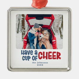 Beker van Cheer Foto Kerstmis Ornament