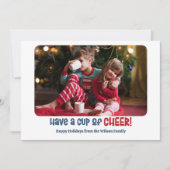 Beker van Cheer Holiday Photo Card Feestdagenkaart (Voorkant)