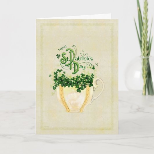Beker van Cheer St. Patrick's Card Kaart (Voorkant)
