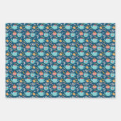 Beker van Coffee Tea Biscuit Cupcake Teapot Blue Inpakpapier Vel (Voorkant 2)