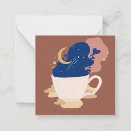 Beker van de Kaart van de Magic Flat Note Notitiekaartje