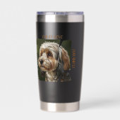 Beker van de Liefde Hond Liefhebber Cadeau-ideeën Geïsoleerde Drinkbeker (Achterkant)