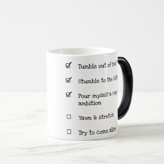 Beker van de Mok Ambition Coffee (checklist) (Voorkant rechts)