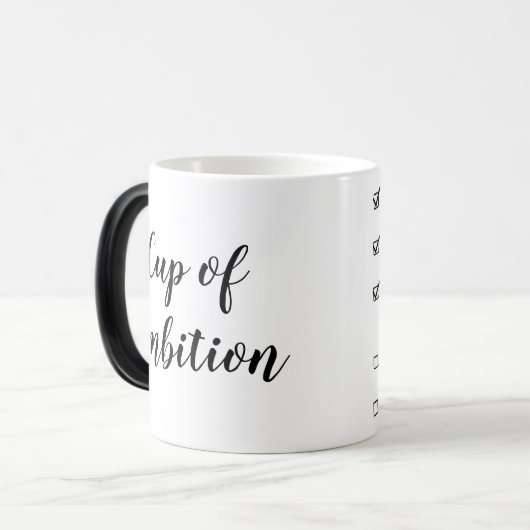 Beker van de Mok Ambition Coffee (checklist) (Voorkant links)