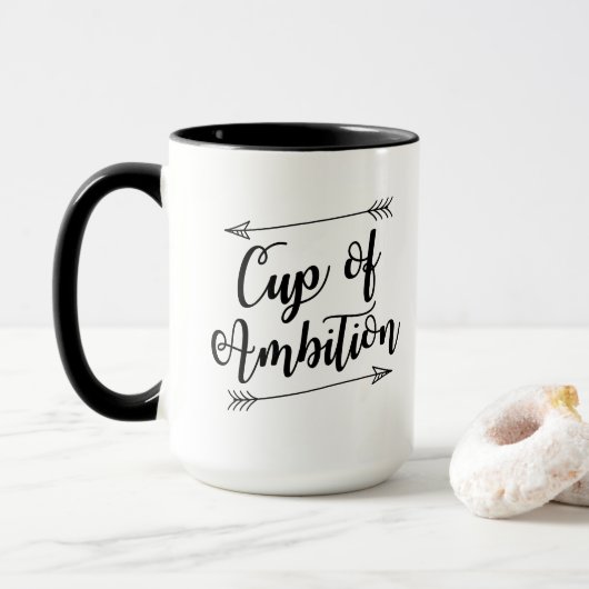 Beker van de Mok van Ambition Coffee (Met donut)