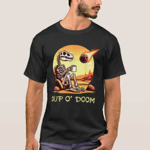 Beker van Doom Dinosaurus Skelet Koffie Meteor Apo T-shirt