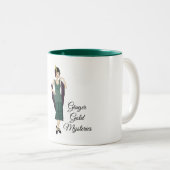 Beker van goud - Ginger Gold Coffee-Mok Tweekleurige Koffiemok (Voorkant rechts)