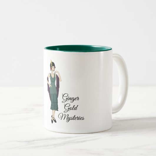 Beker van goud - Ginger Gold Coffee-Mok Tweekleurige Koffiemok (Voorkant rechts)