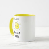Beker van Happy Sunshine Modern Schattigee ZON Mok (Voorkant links)