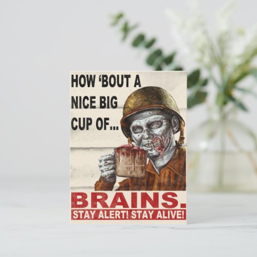 Beker van hersenen briefkaart (Staand voorkant)