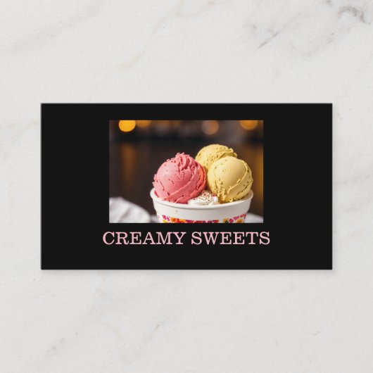 Beker van ijs Scoops Visitekaartje (Voorkant)