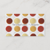 Beker van informatie over lerarenopleiding in de l visitekaartje (Achterkant)