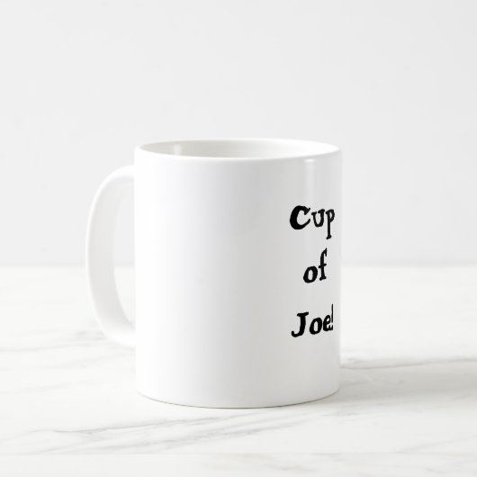 Beker van Joe! Koffiemok (Voorkant links)