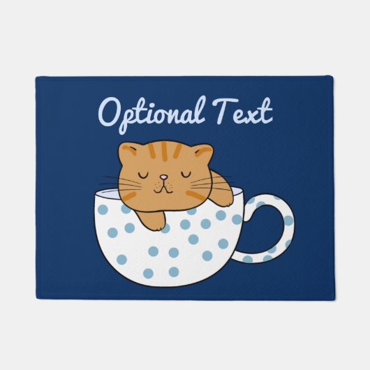 Beker van Kawaii Style met kattefeïne Deurmat (Voorkant)