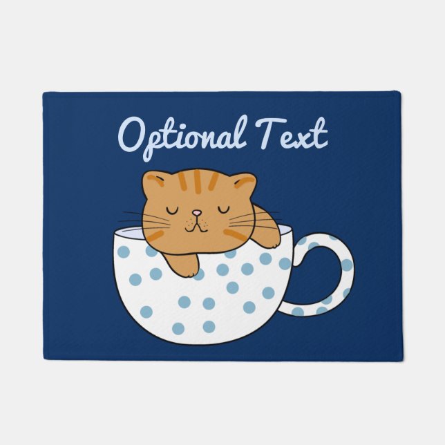 Beker van Kawaii Style met kattefeïne Deurmat (Voorkant)