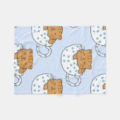 Beker van Kawaii Style met kattefeïne Fleece Deken (Voorkant (Horizontaal))