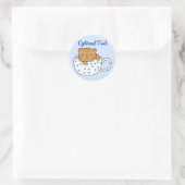 Beker van Kawaii Style met kattefeïne Ronde Sticker (Tas)