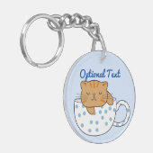 Beker van Kawaii Style met kattefeïne Sleutelhanger (Voorkant Links)