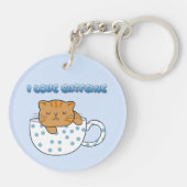Beker van Kawaii Style met kattefeïne Sleutelhanger (Achterkant)