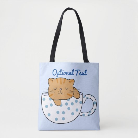 Beker van Kawaii Style met kattefeïne Tote Bag (Voorkant)