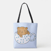 Beker van Kawaii Style met kattefeïne Tote Bag (Achterkant)