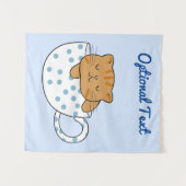 Beker van Kawaii Style met kattefeïne Wandkleed (Voorkant (horizontaal))