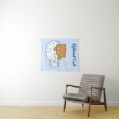 Beker van Kawaii Style met kattefeïne Wandkleed (In Situ (horizontaal))
