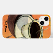  beker van koffie, saucer, Spoon, Retro Diner Case-Mate iPhone Case (Achterkant (horizontaal))