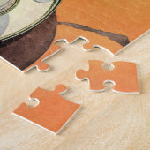  beker van koffie, saucer, Spoon, Retro Diner Legpuzzel (Zijkant)