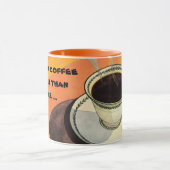 beker van koffie, saucer, Spoon, Retro Diner Mok (Midden)