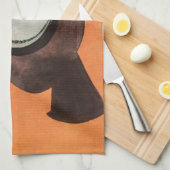 beker van koffie, saucer, Spoon, Retro Diner Theedoek (Quarter Fold)