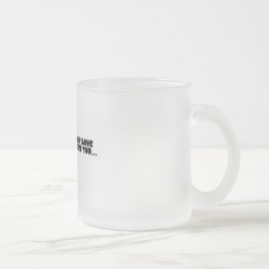 Beker van liefde en gevoelens matglas koffiemok (Rechts)