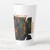 Beker van Liefde Hond Liefhebber 17oz Grote Latte Mok (Voorkant)