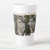 Beker van Liefde Hond Liefhebber Grote Latte Mok (Voorkant)