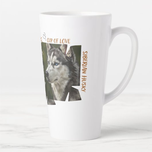 Beker van Liefde Hond Liefhebber Grote Latte Mok (Rechts)