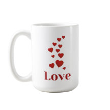 Beker van LIEFDE met harten.