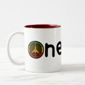 beker van liefde. tweekleurige koffiemok (Links)