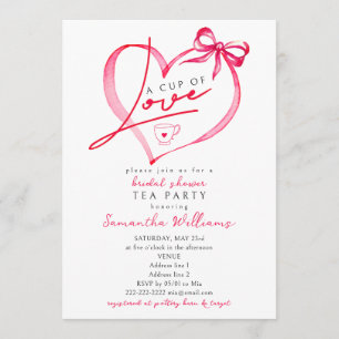 Beker van Liefde Uniek Script Thee Koffie Bruidsfe Kaart
